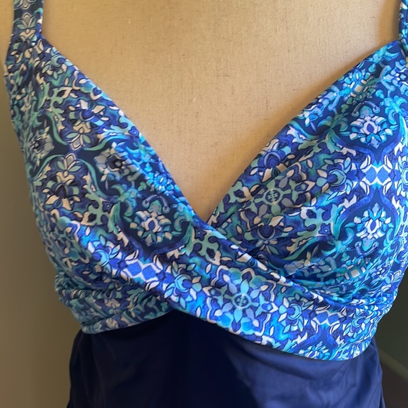 12P Lands End Tankini Swim Top EE43 6039 - Picture 2 of 6